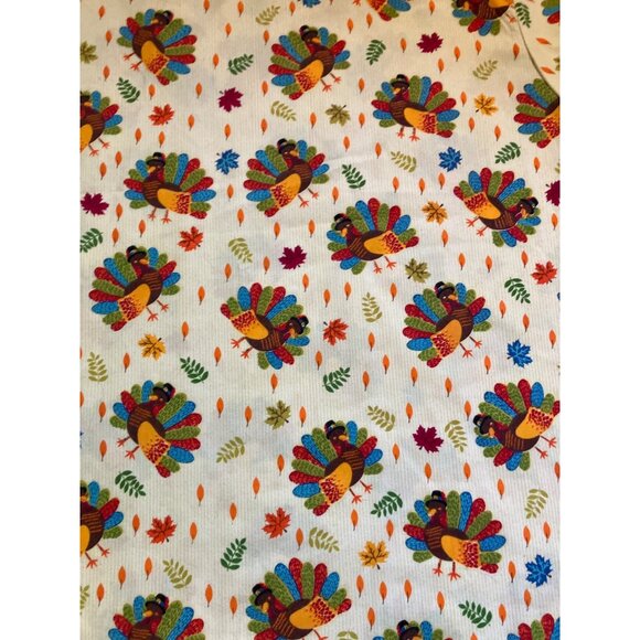 Just Love Womens 3X Fall Thanksgiving Turkey Scrub Top Medical Uniform - Picture 10 of 10